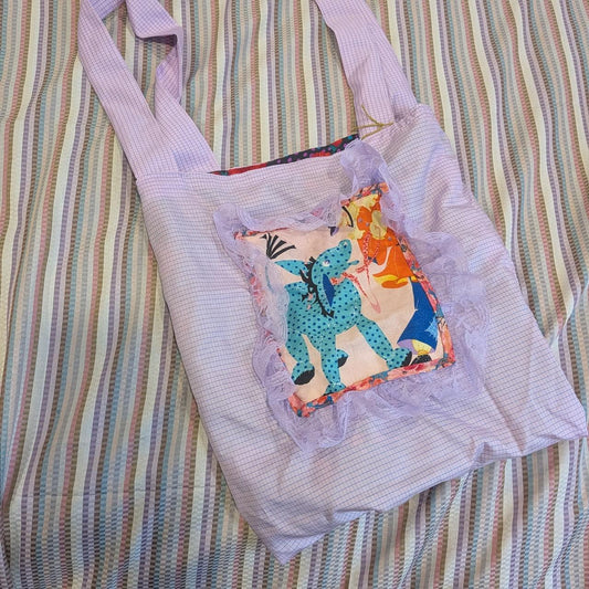 Devious Donkey Lavender Tote Bag by BeedyMakes