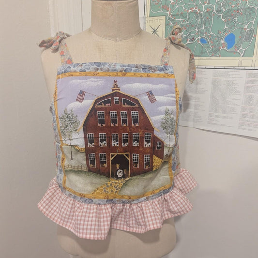 Busy Barn Cottagecore Tie Shoulder Square Neck Top by BeedyMakes