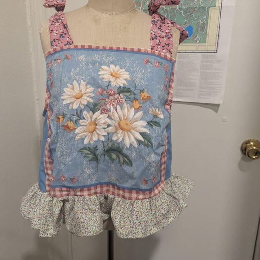 Daisy Print Cotton Square Neck Top by BeedyMakes