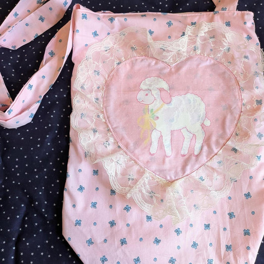 Little Lamb Applique Tote Bag by BeedyMakes