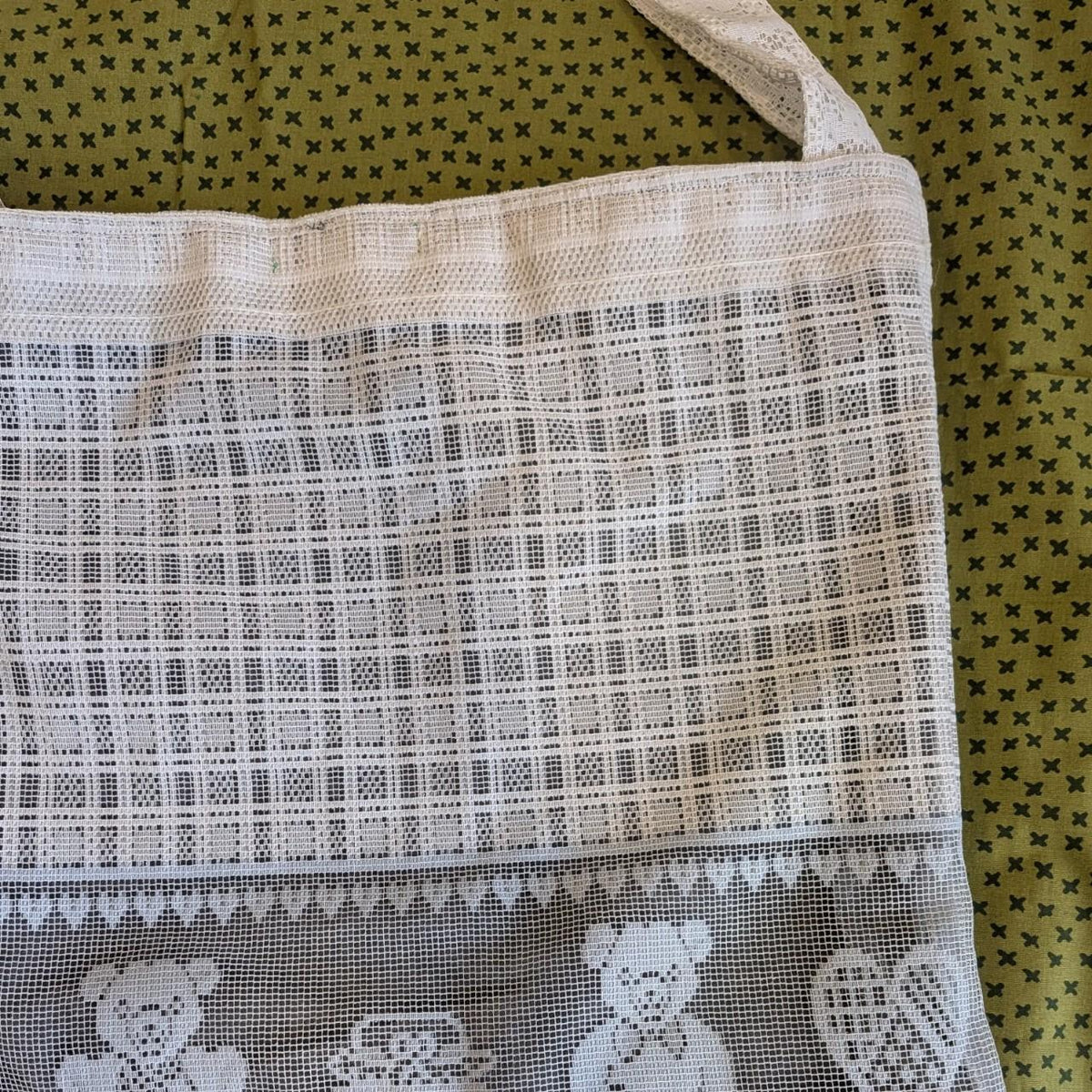 Lace Teddy Bear Tote Bag by BeedyMakes, photo 2