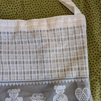 Lace Teddy Bear Tote Bag by BeedyMakes, photo 2