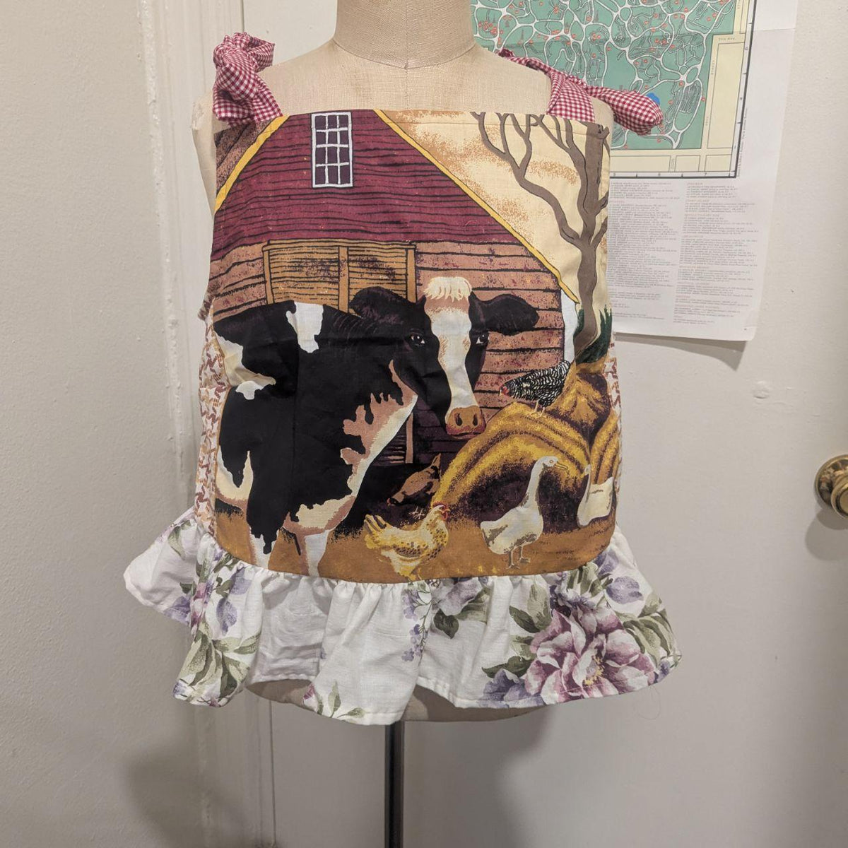 Cow Barn Square Neck Top by BeedyMakes