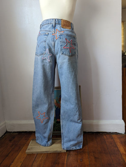 Patchwork Star Jeans by Sensible Slacks