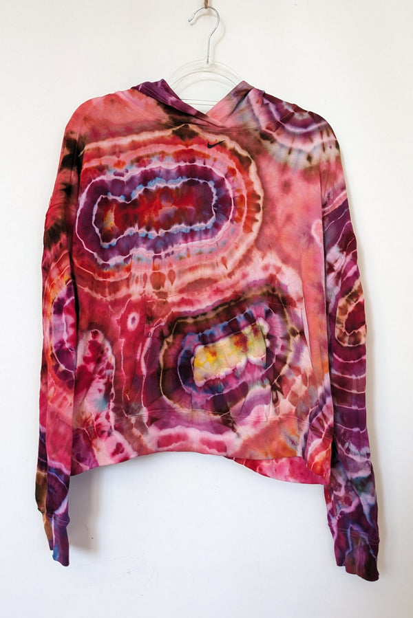 Reverse Tie Dye Pink Nike Hoodie Women's Medium