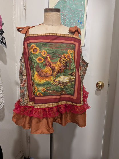 Chickens Square Neck Top by BeedyMakes