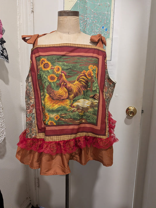 Chickens Square Neck Top by BeedyMakes