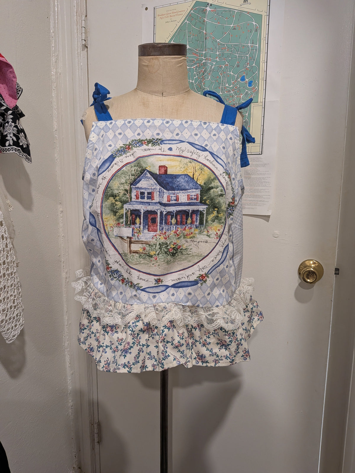 Victorian House Quilt Square Neck Top by BeedyMakes