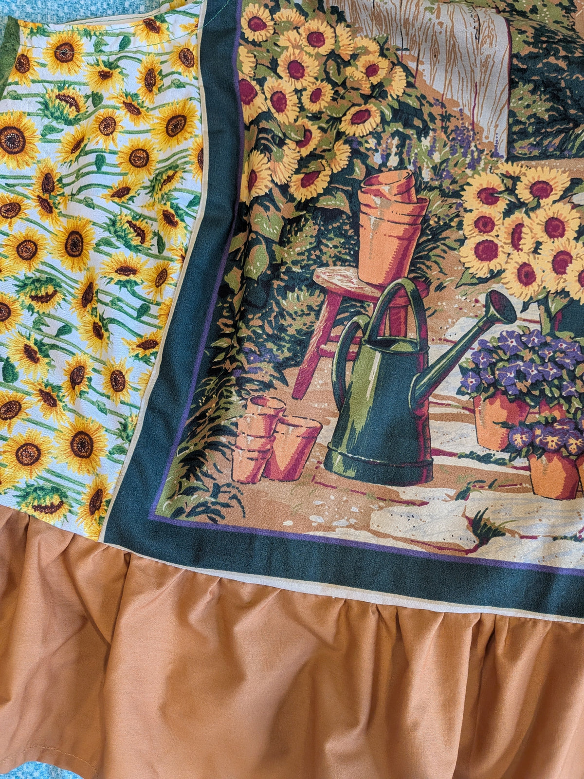 Sunflowers Garden Print Peplum Square Neck Top by BeedyMakes, photo 3