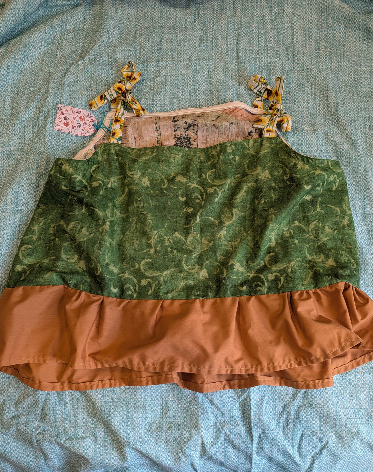 Sunflowers Garden Print Peplum Square Neck Top by BeedyMakes, photo 4
