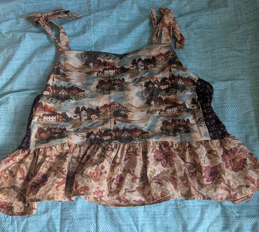 Village and Hills Square Neck Peplum Top by BeedyMakes, photo 2