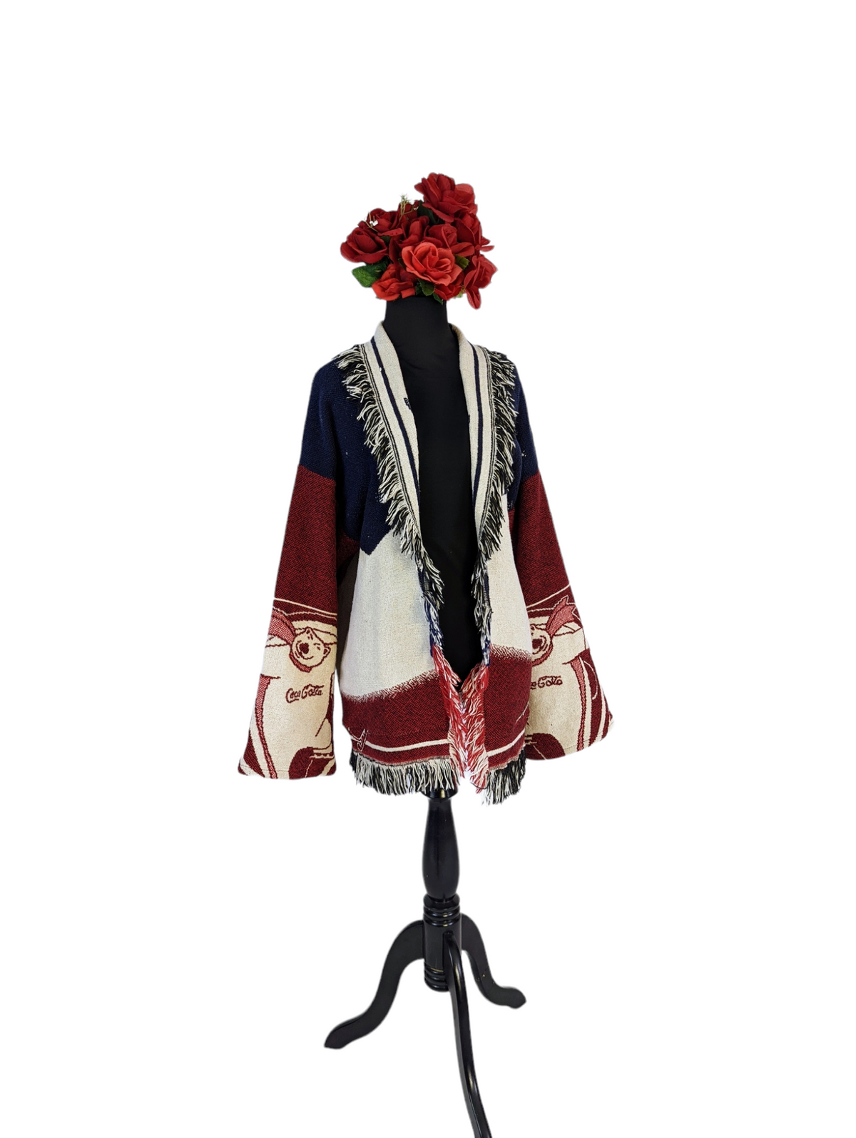 a mannequin with a flower on top of it.