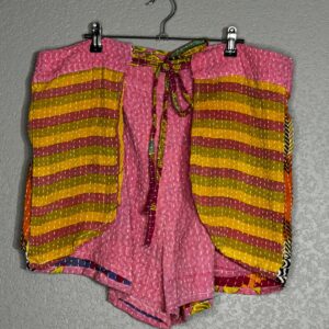 Indian Kantha Tie Front Shorts - Large