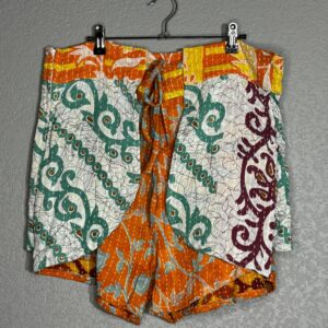 Indian Kantha Tie Front Shorts - Large