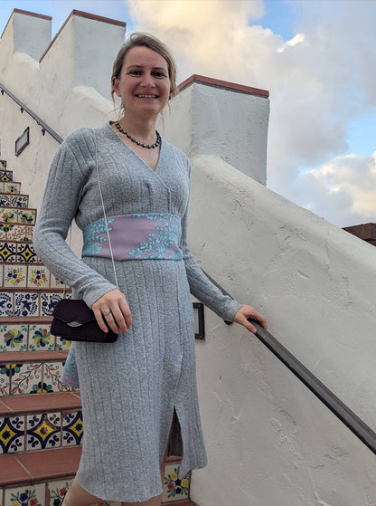 Hand-Painted Winter Fern Scarf