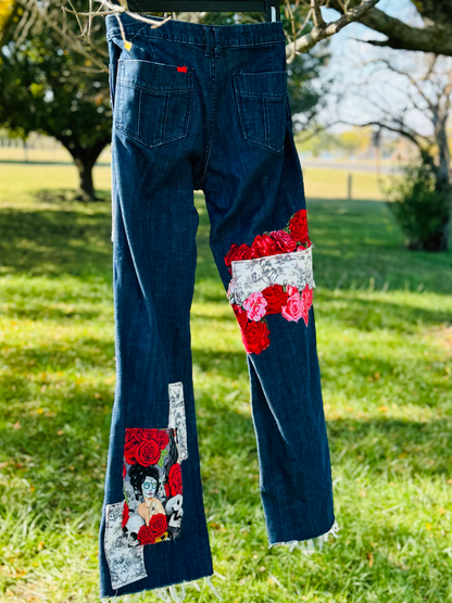 Skulls and Roses Jeans