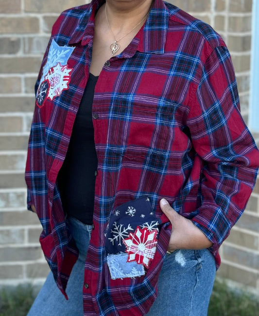 Snow Much Magic! Holiday Winter Flannel Longsleeve Shirt