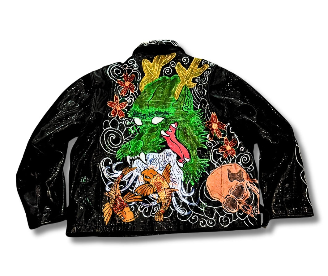Krazy dragon biker jacket