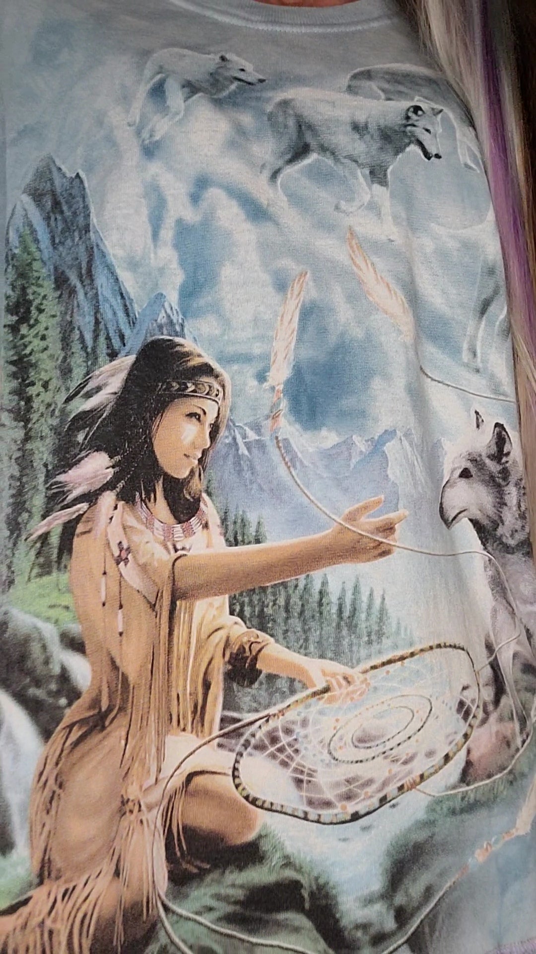 Mountain Dream Weaver Wolves Baggy Sweatshirt