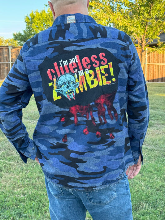 Clueless Zombie Camo Cotton Longsleeve Shirt
