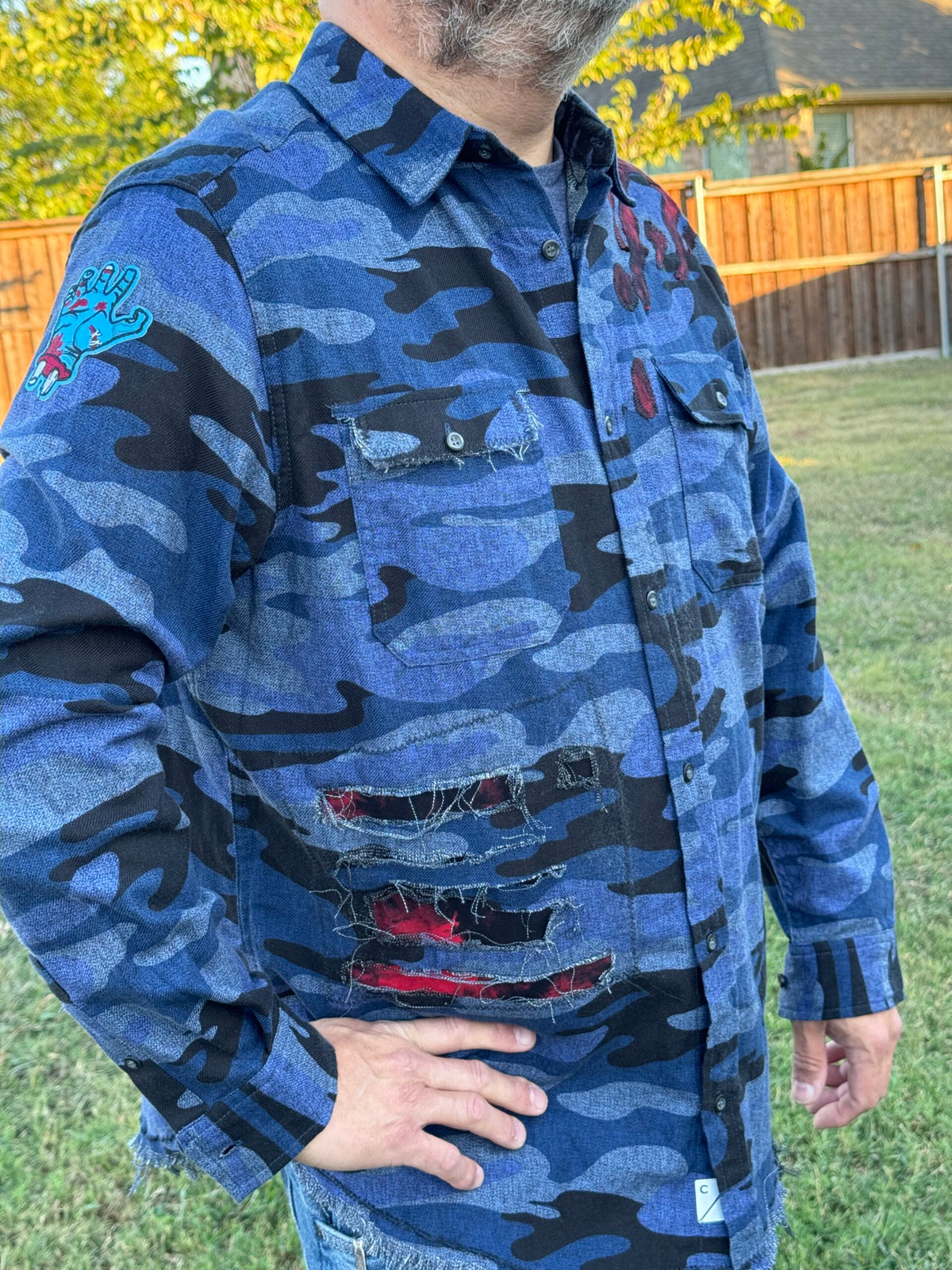 Clueless Zombie Camo Cotton Longsleeve Shirt
