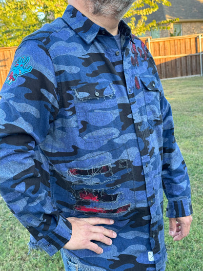 Clueless Zombie Camo Cotton Longsleeve Shirt