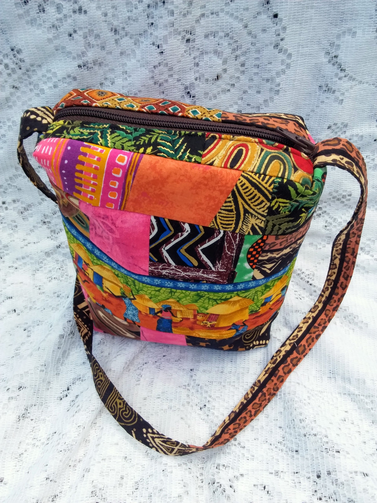 Bright Summery Quilted Fabric Hand Bag