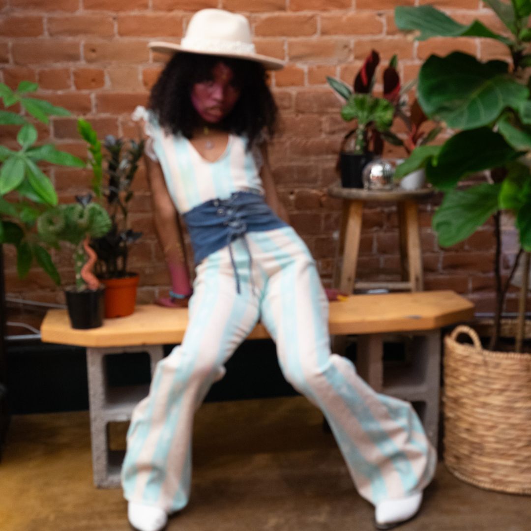 Tablecloth Tantrum Bell-Bottom Jumpsuit by The Modern Alien