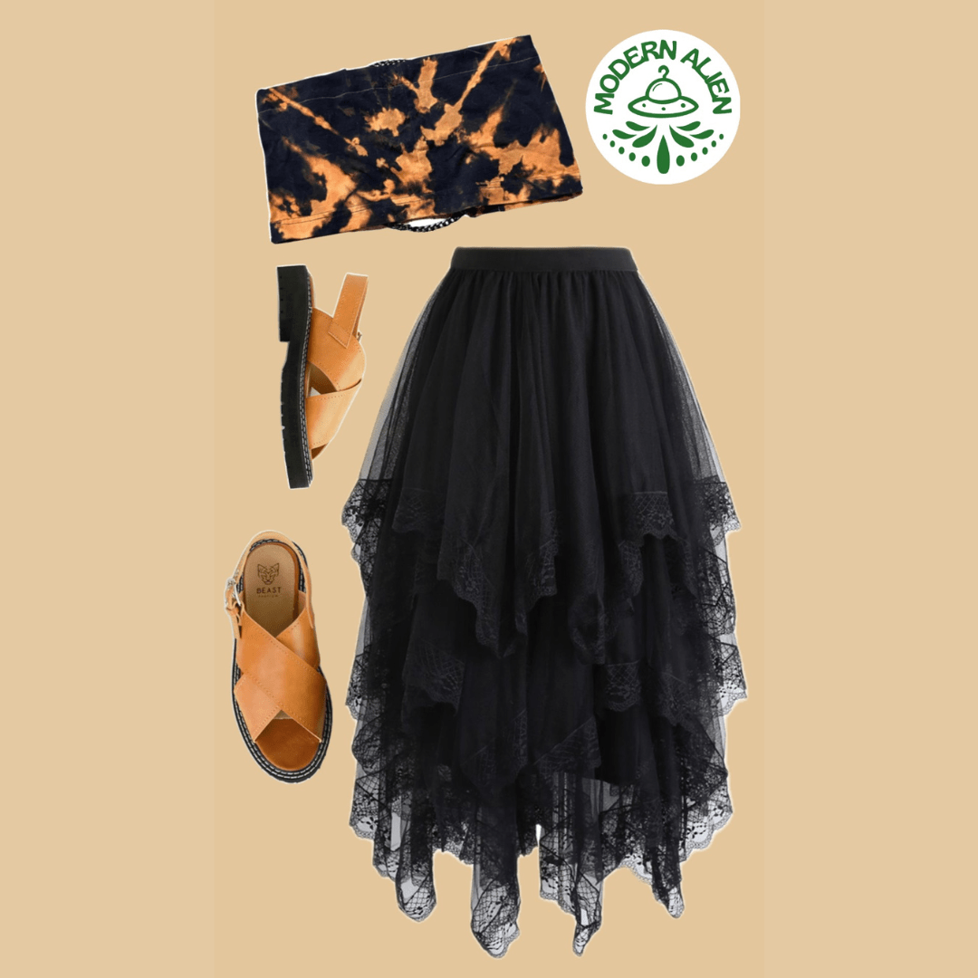 Bleached Out Lace Up Tube Top by The Modern Alien, photo 3