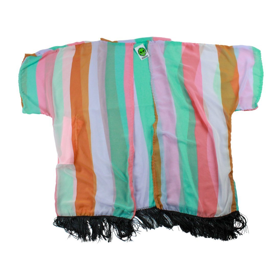 Fringe Frequency Striped Kimono by The Modern Alien, photo 3