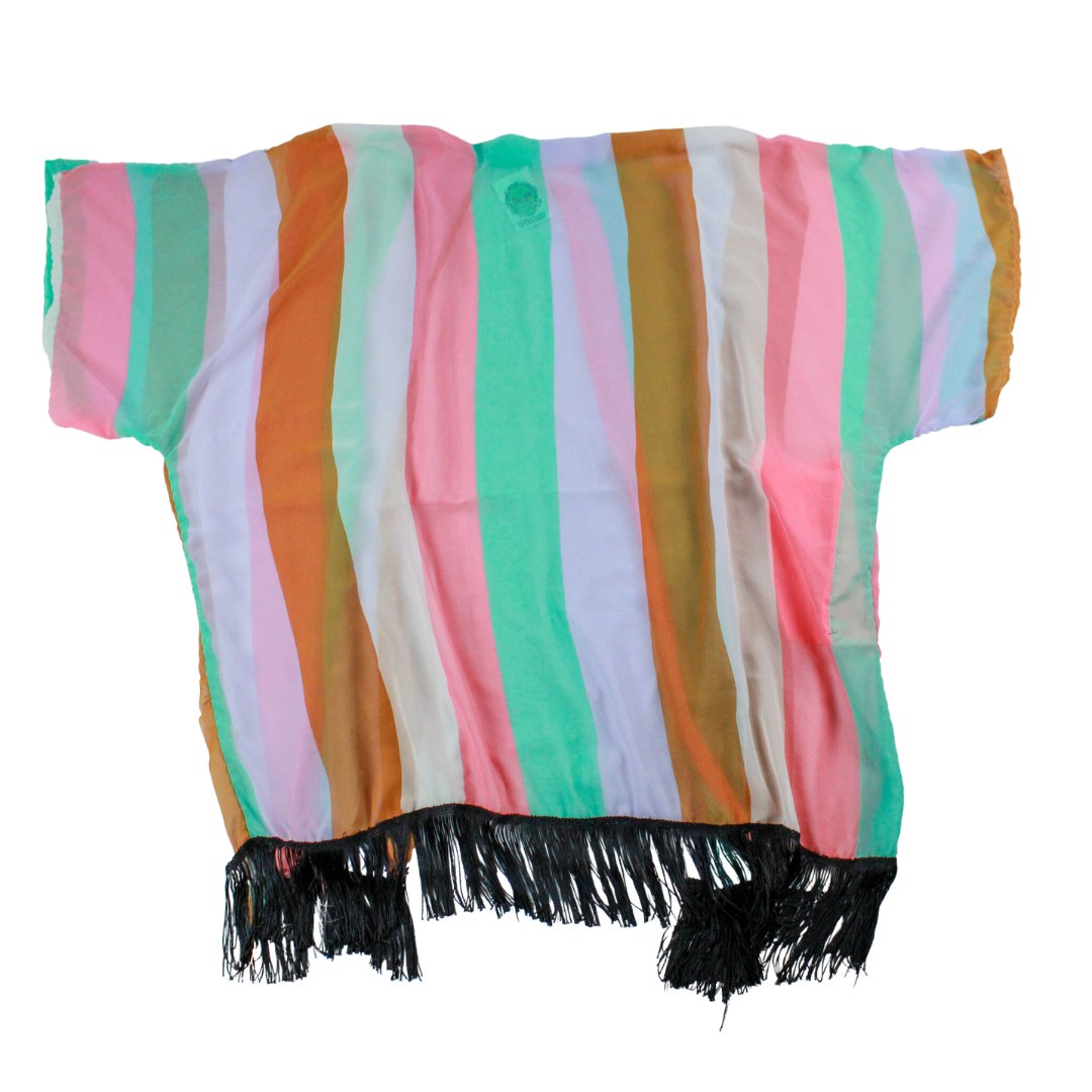 Fringe Frequency Striped Kimono by The Modern Alien, photo 7