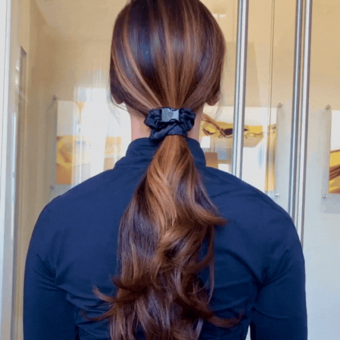 Evergreen Tinsel JUMBO Buckle Scrunchie - No Snagging, No Tangles