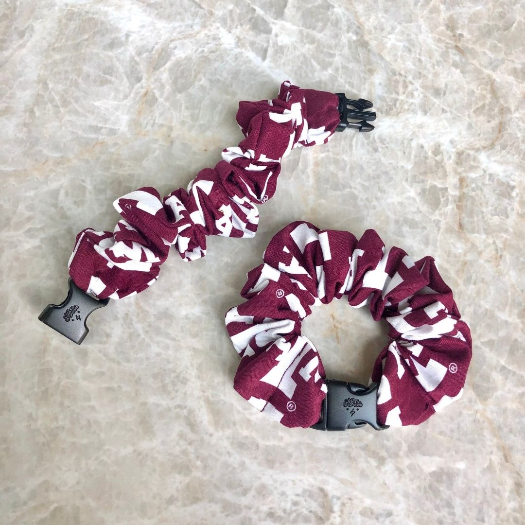 A&M Aggies Buckle Scrunchie - No Snagging, No Tangles