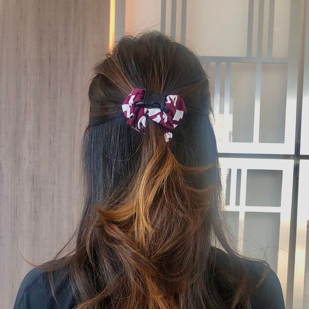 A&M Aggies Buckle Scrunchie - No Snagging, No Tangles