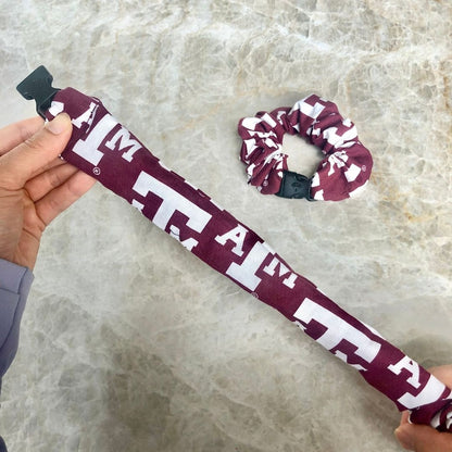 A&M Aggies Buckle Scrunchie - No Snagging, No Tangles