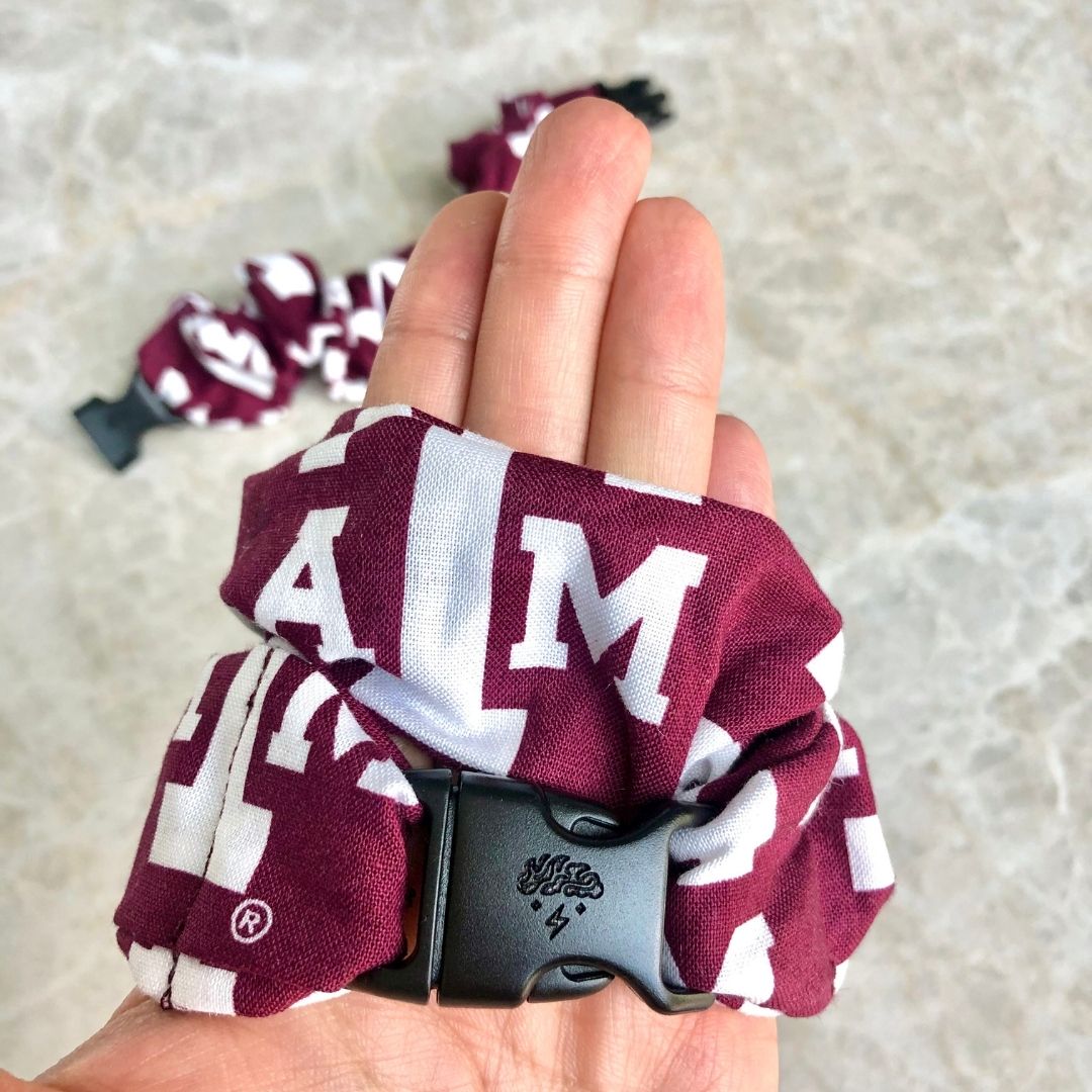 A&M Aggies Buckle Scrunchie - No Snagging, No Tangles