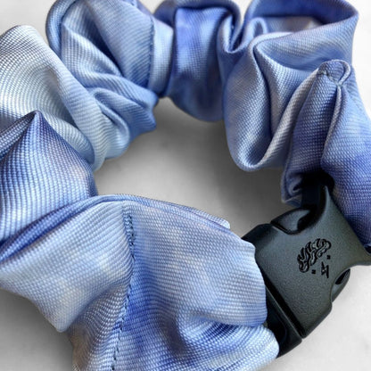 Cloudveil Blue Buckle Scrunchie - No Snagging, No Tangles
