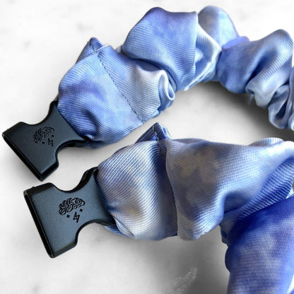 Cloudveil Blue Buckle Scrunchie - No Snagging, No Tangles