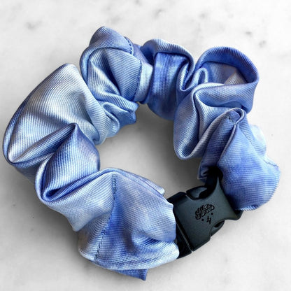 Cloudveil Blue Buckle Scrunchie - No Snagging, No Tangles