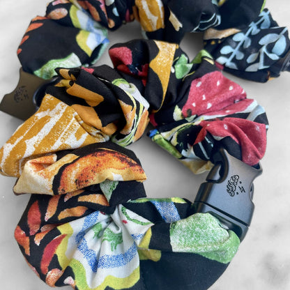 Farmers Market Print Buckle Scrunchie - No Snagging, No Tangles