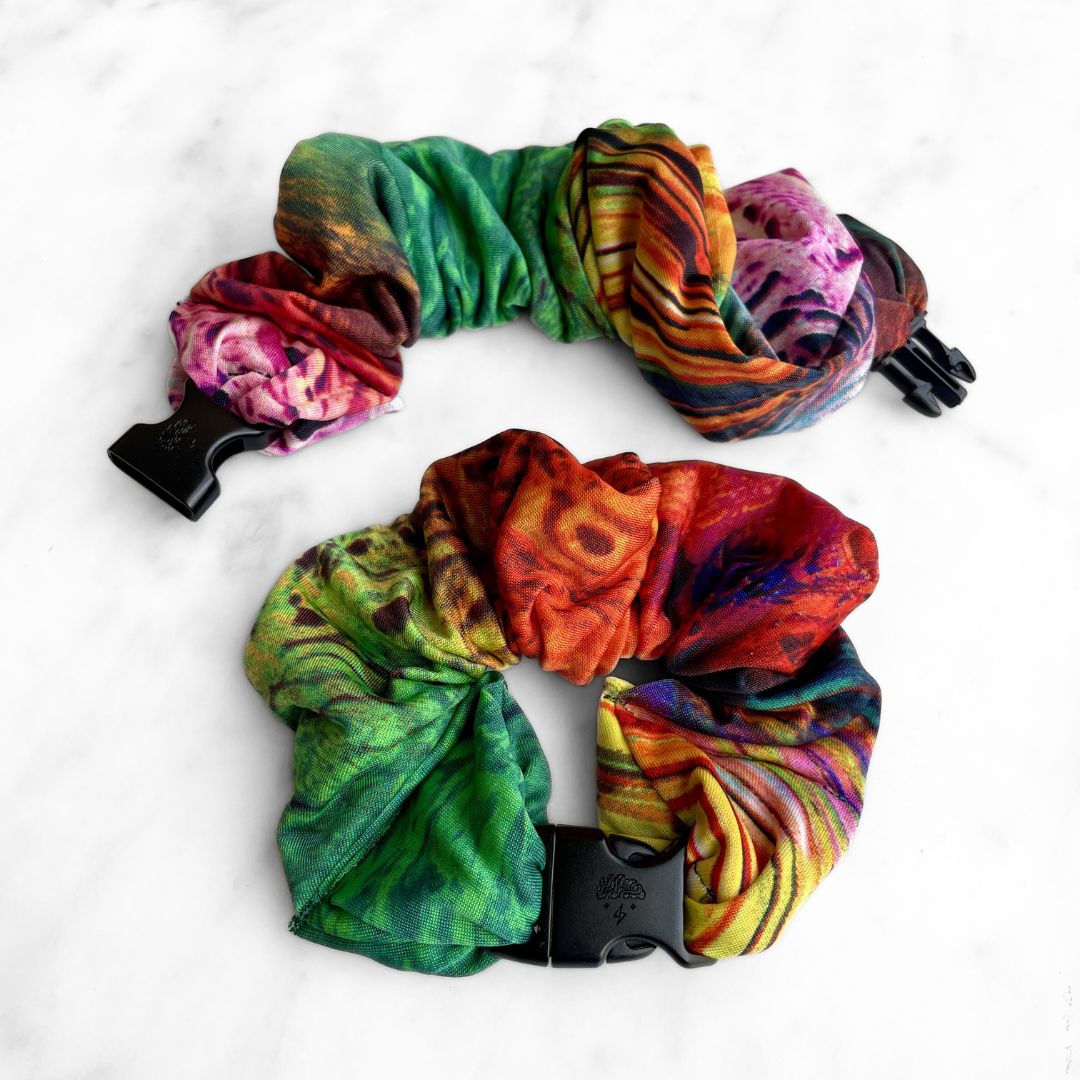 Heatmap Jungle Jumbo Buckle Scrunchie - No Snagging, No Tangles