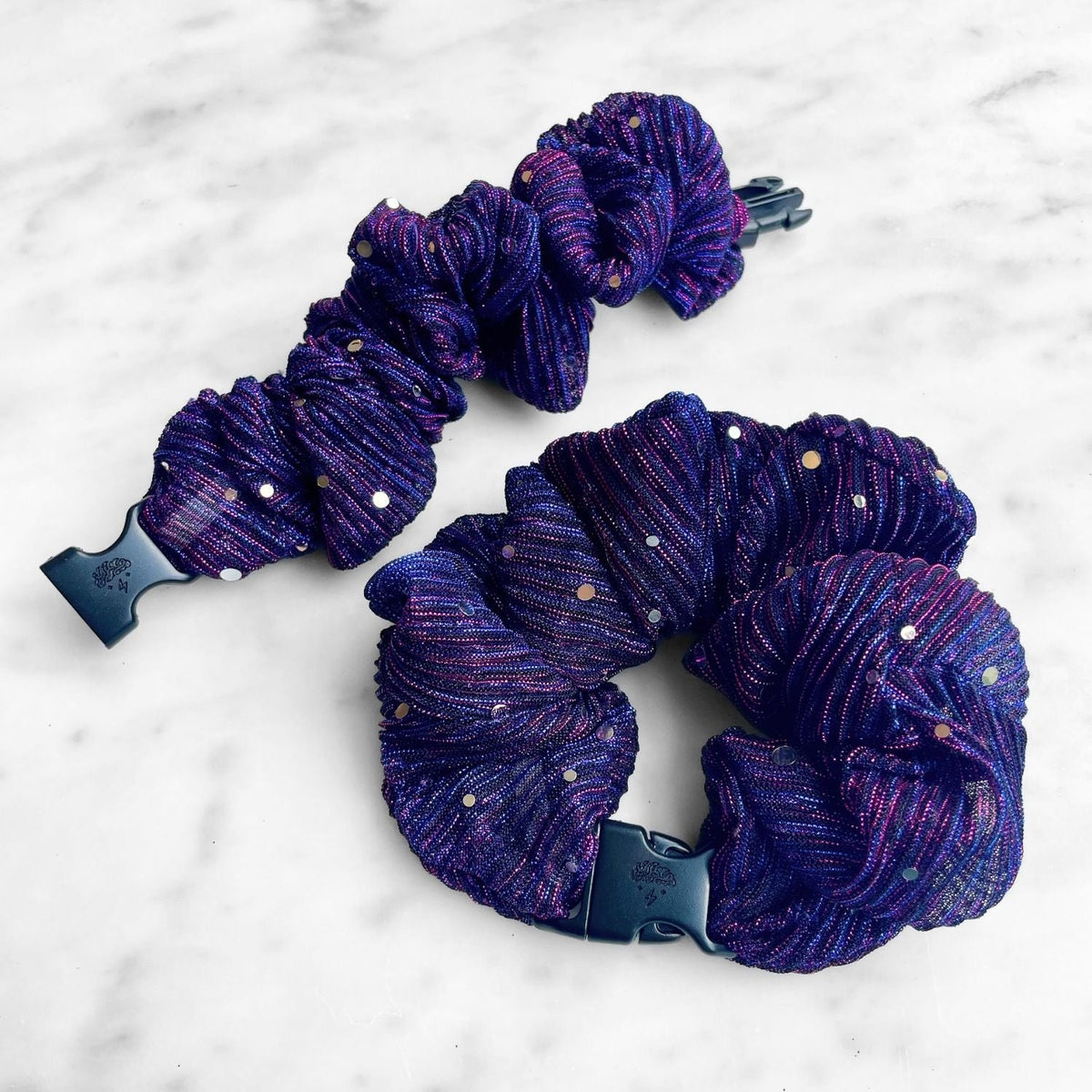 Spellbound Purple JUMBO Buckle Scrunchie - No Snagging, No Tangles