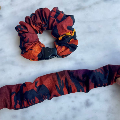 Cowboy Sunset Buckle Scrunchie - No Snagging, No Tangles