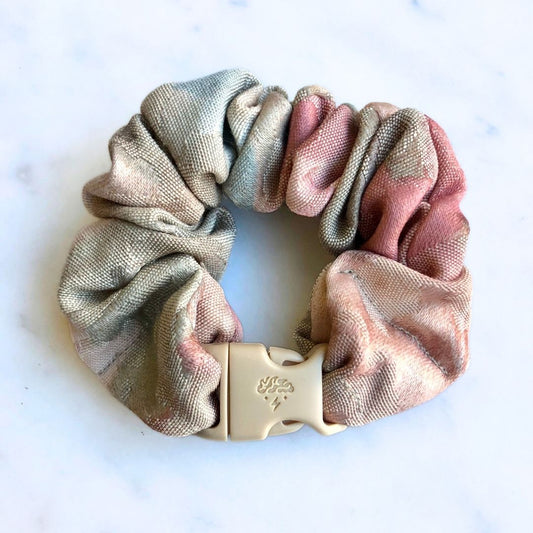 Vintage Floral Buckle Scrunchie - No Snagging, No Tangles
