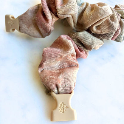 Vintage Floral Buckle Scrunchie - No Snagging, No Tangles