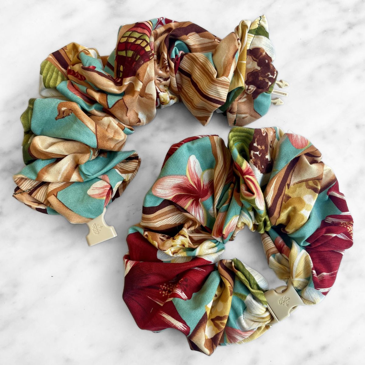 Vintage Surfer Boys BIGGEST EVER EXTRA JUMBO Buckle Scrunchie - No Snagging, No Tangles
