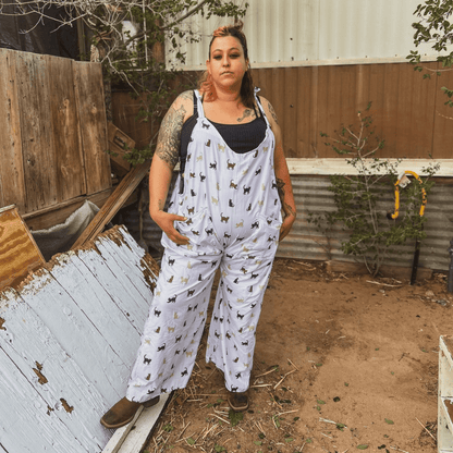 Upcycled Cat Print Jumpsuit by The Modern Alien, photo 8