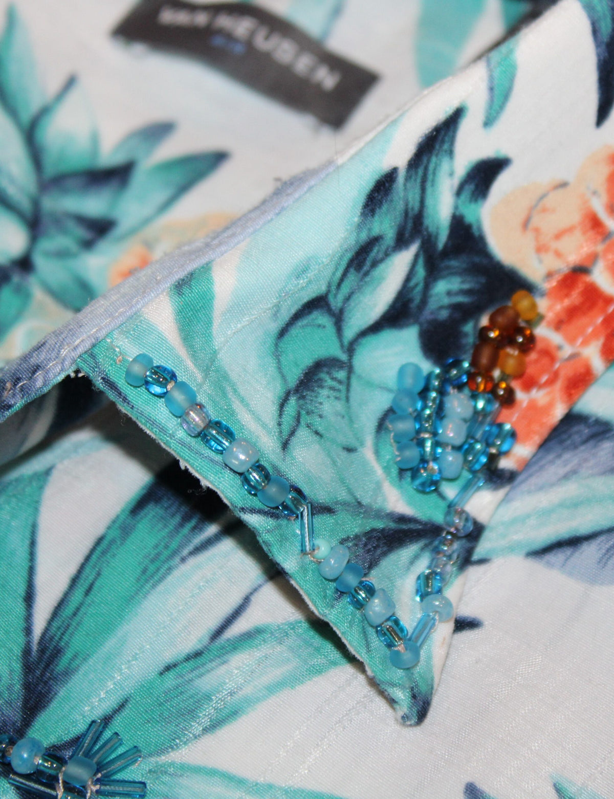 Men's Beaded Aloha Shirt