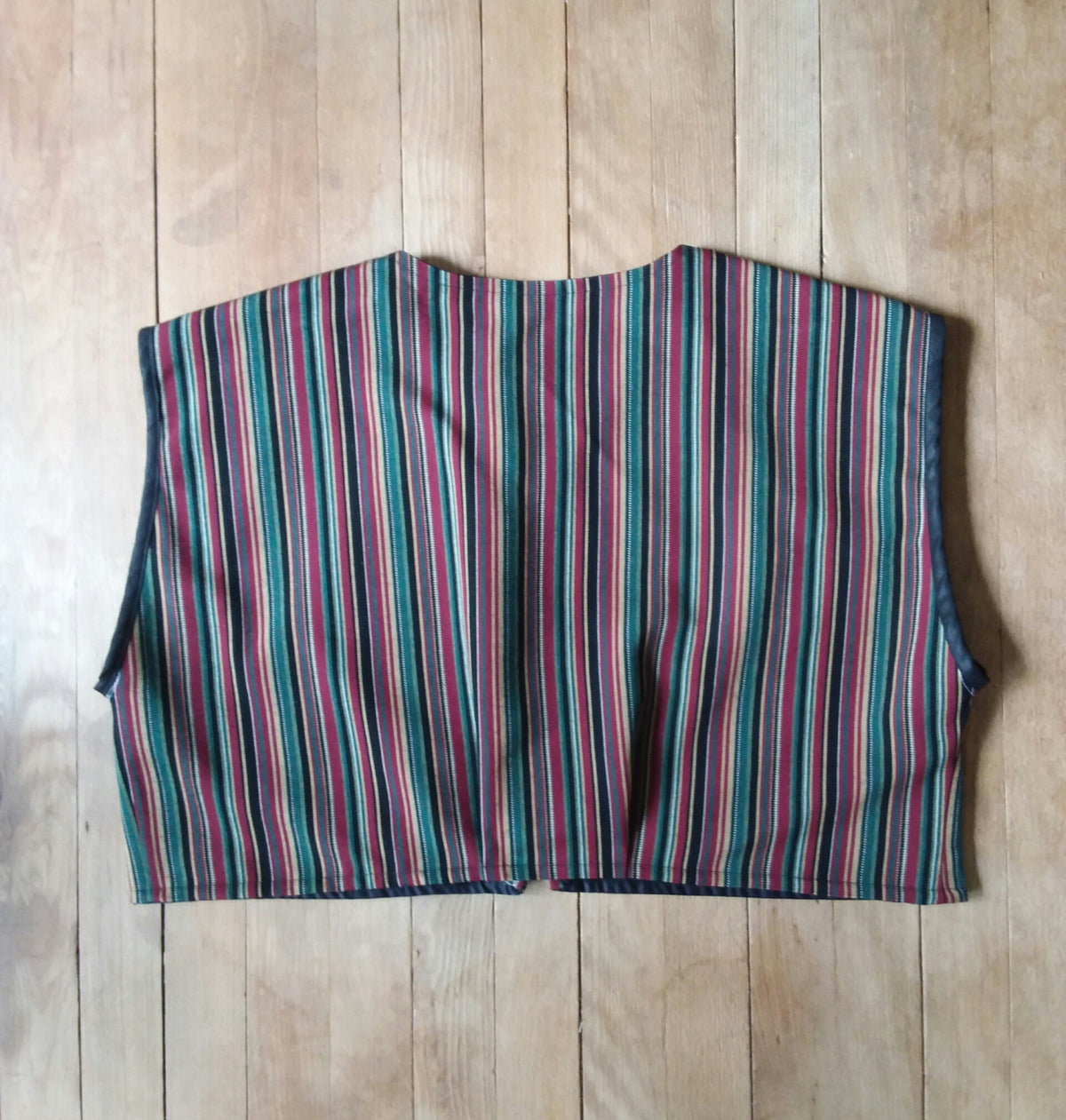 Vintage Stripe Sleeveless Cropped Jacket by Magic Threads Studio, photo 7