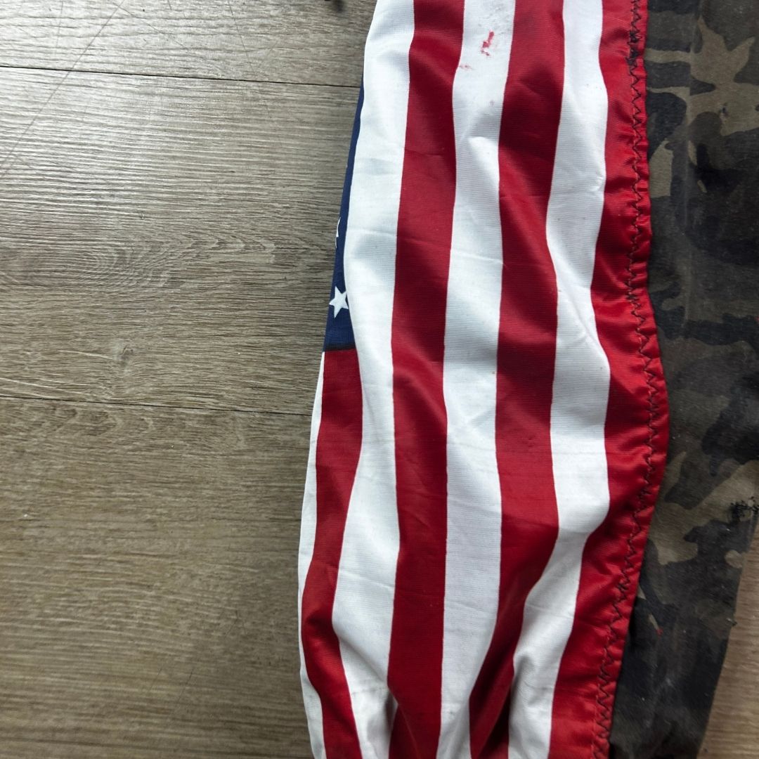 Custom Camo Cargo Pants – Hand-Painted & Patchwork